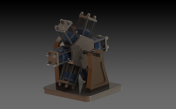 G022524-飞机径向发动机组件（SolidWorks2017）=飞机