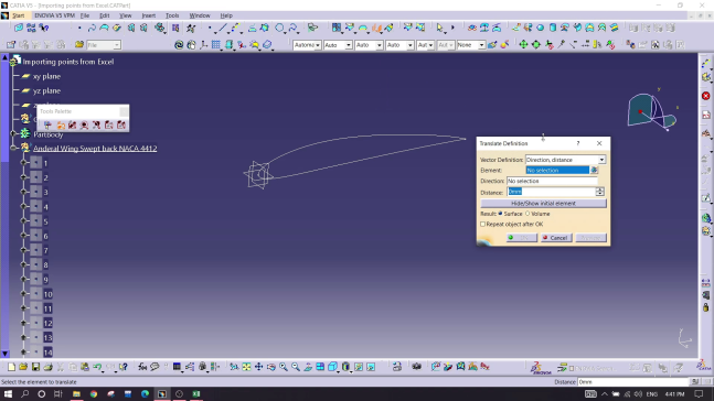 G022674-后掠上反翼 _ CATIA V5 2021 _ NACA 4位数翼型=飞机