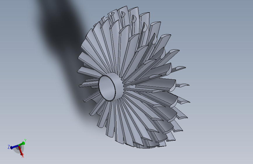 G023108-涡轮叶片 主视图