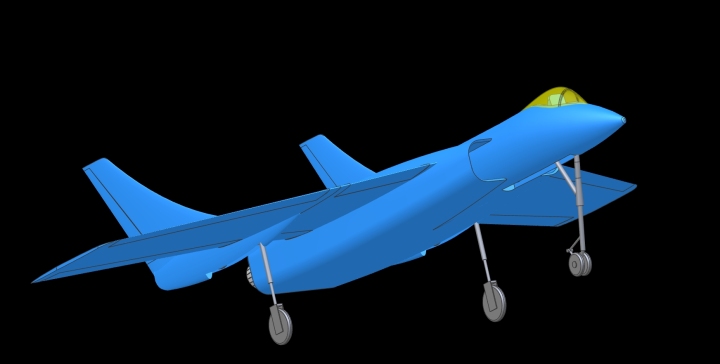 G023112-沃格特 F7U-3 切斯特斯飞机实体组装模型 (Alibre)=飞机