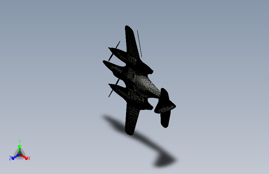 G022076-McDonnell+XP-67量表模型=飞机