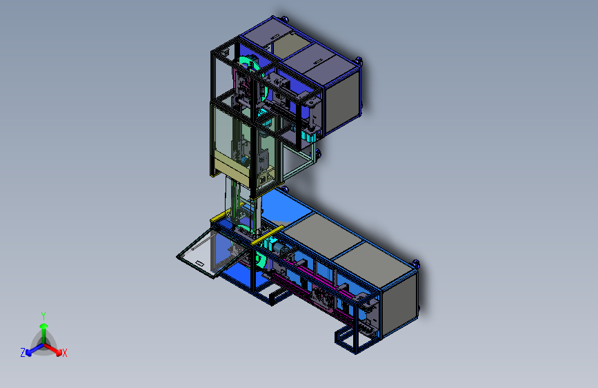 90度装配输送线3D模型