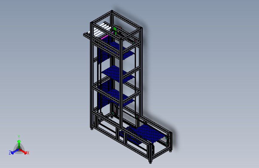 连续提升机3D模型