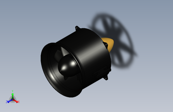 G021976-EDF+70mm+6叶片由QX-Motor+(Autodesk+Inventor+2018)