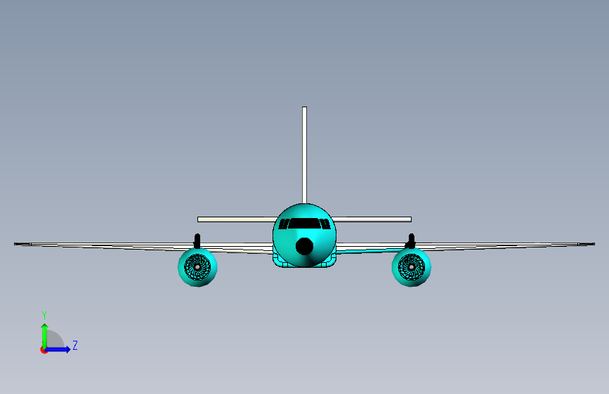 G023338-3D建模飞机=飞机 左侧视图