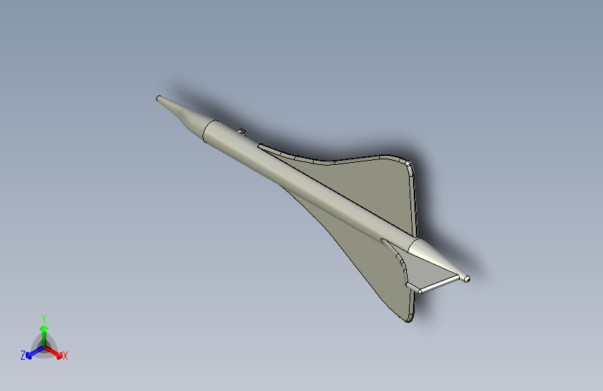 G023455-Concord Plane - CAN BE 3D PRINTED=飞机