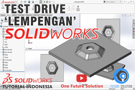 G023782-SolidWorks 教程 印度尼西亚 #027 (英文字幕) - 测试驾驶 'Lempengan'=飞机