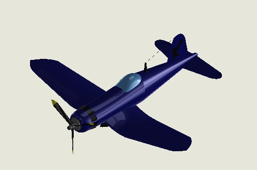 G024561-海盗F4U座舱和尾部视频4=飞机