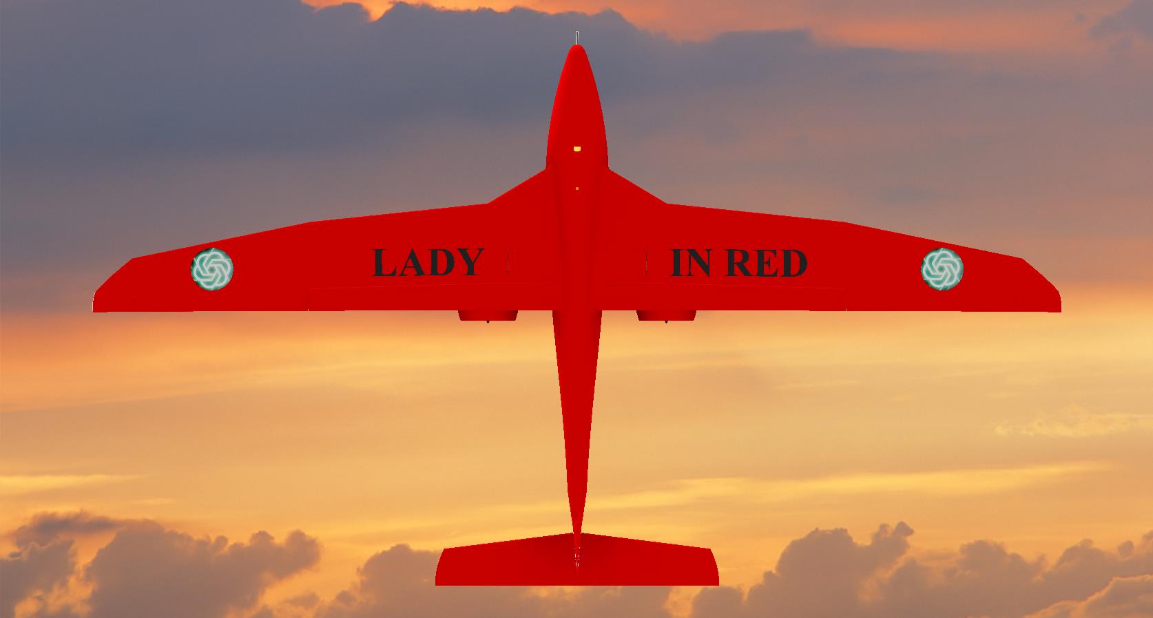 G024584-红色的飞机=飞机