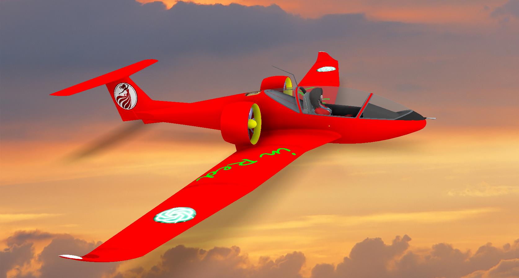 G024584-红色的飞机=飞机