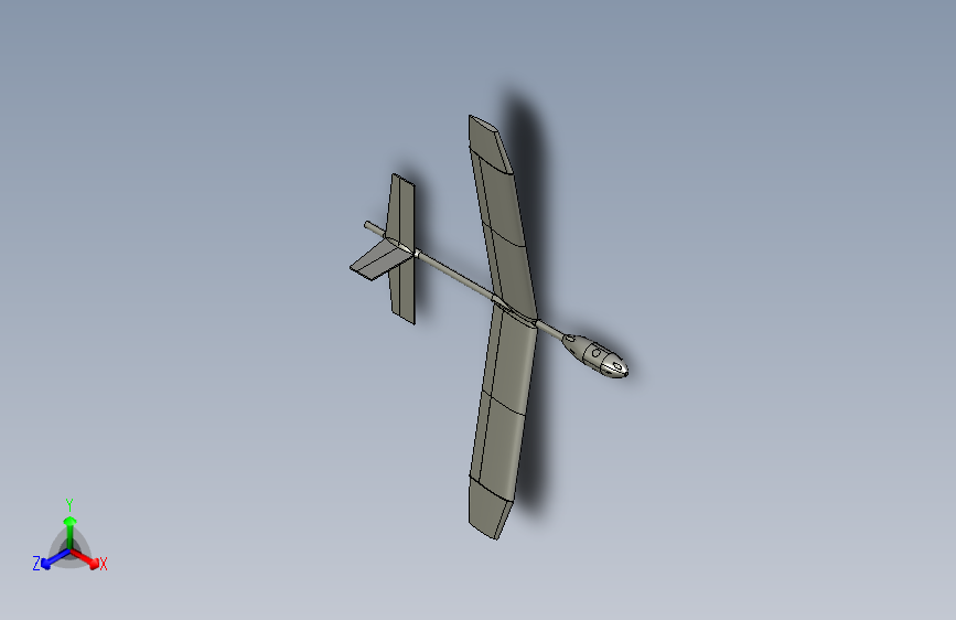 G025272-手投基本飞机的3D打印部件=飞机
