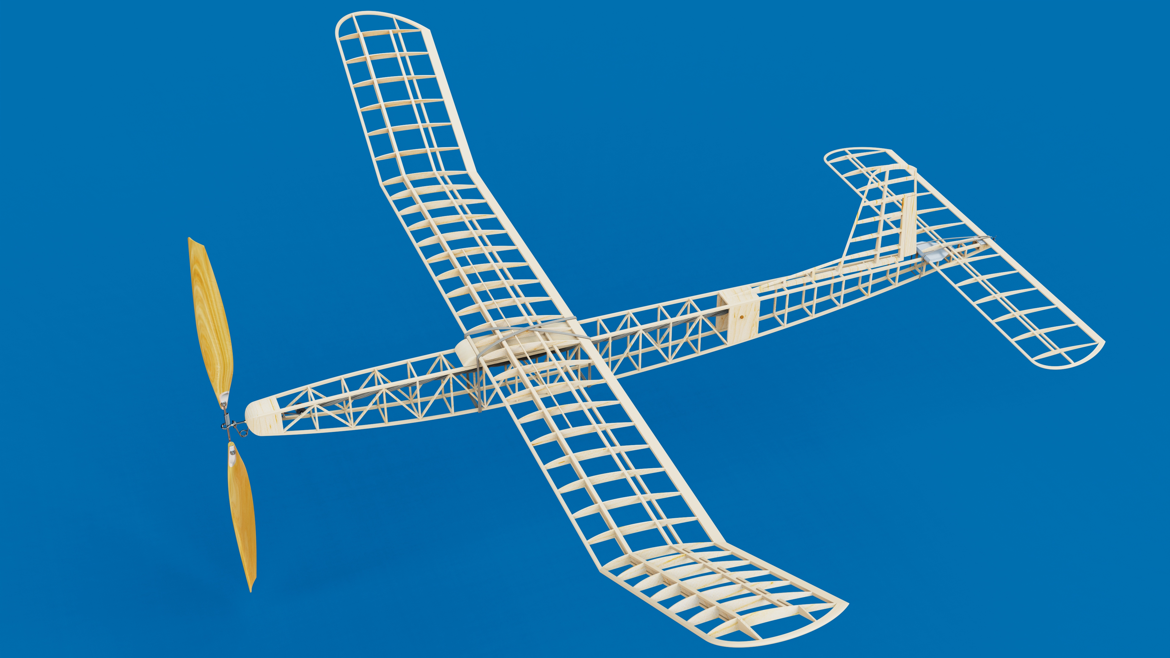 G025515-橡胶发动机飞机模型《冬奖》1966年。=飞机