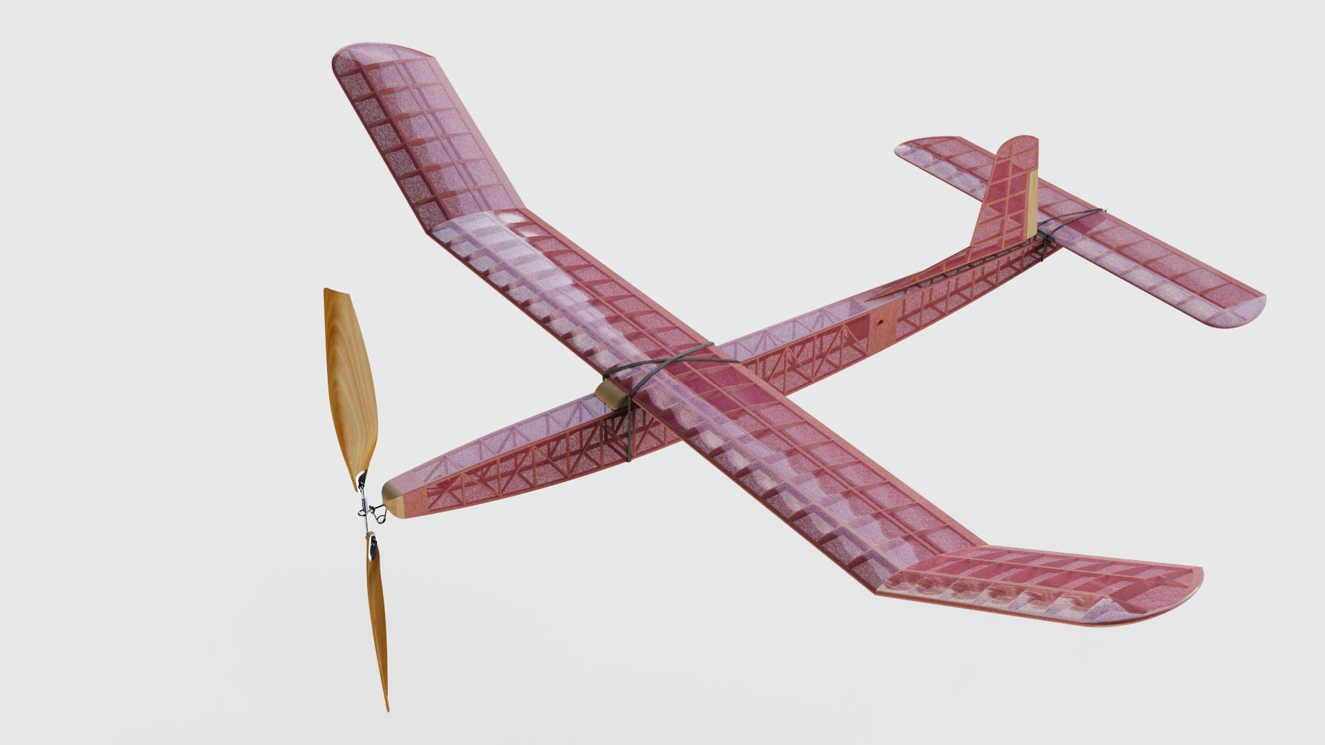 G025515-橡胶发动机飞机模型《冬奖》1966年。=飞机