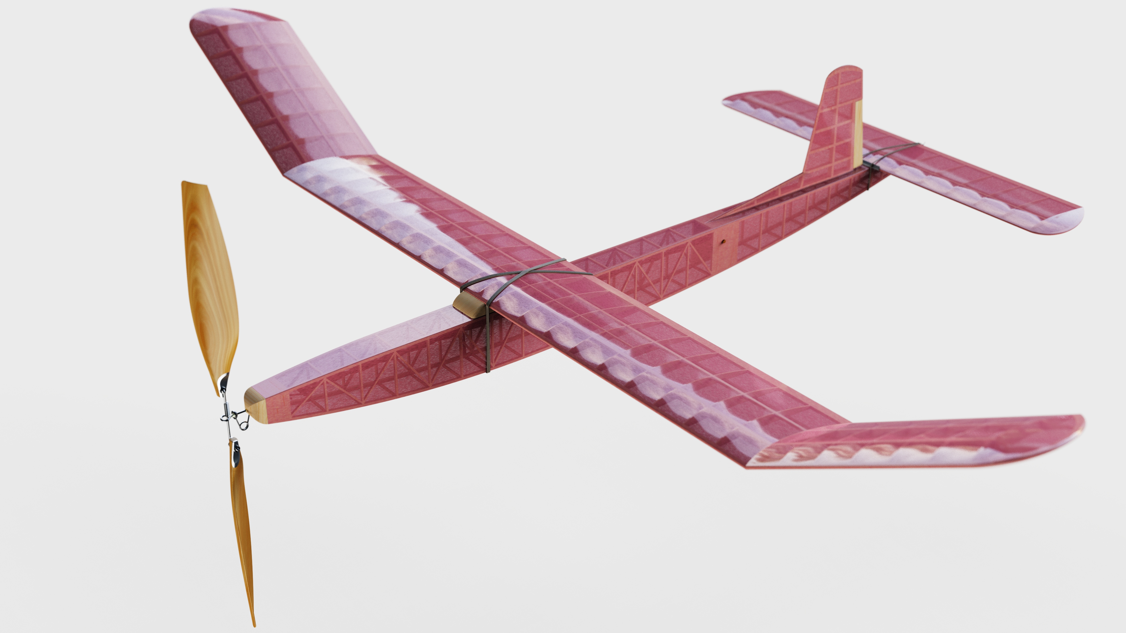 G025515-橡胶发动机飞机模型《冬奖》1966年。=飞机