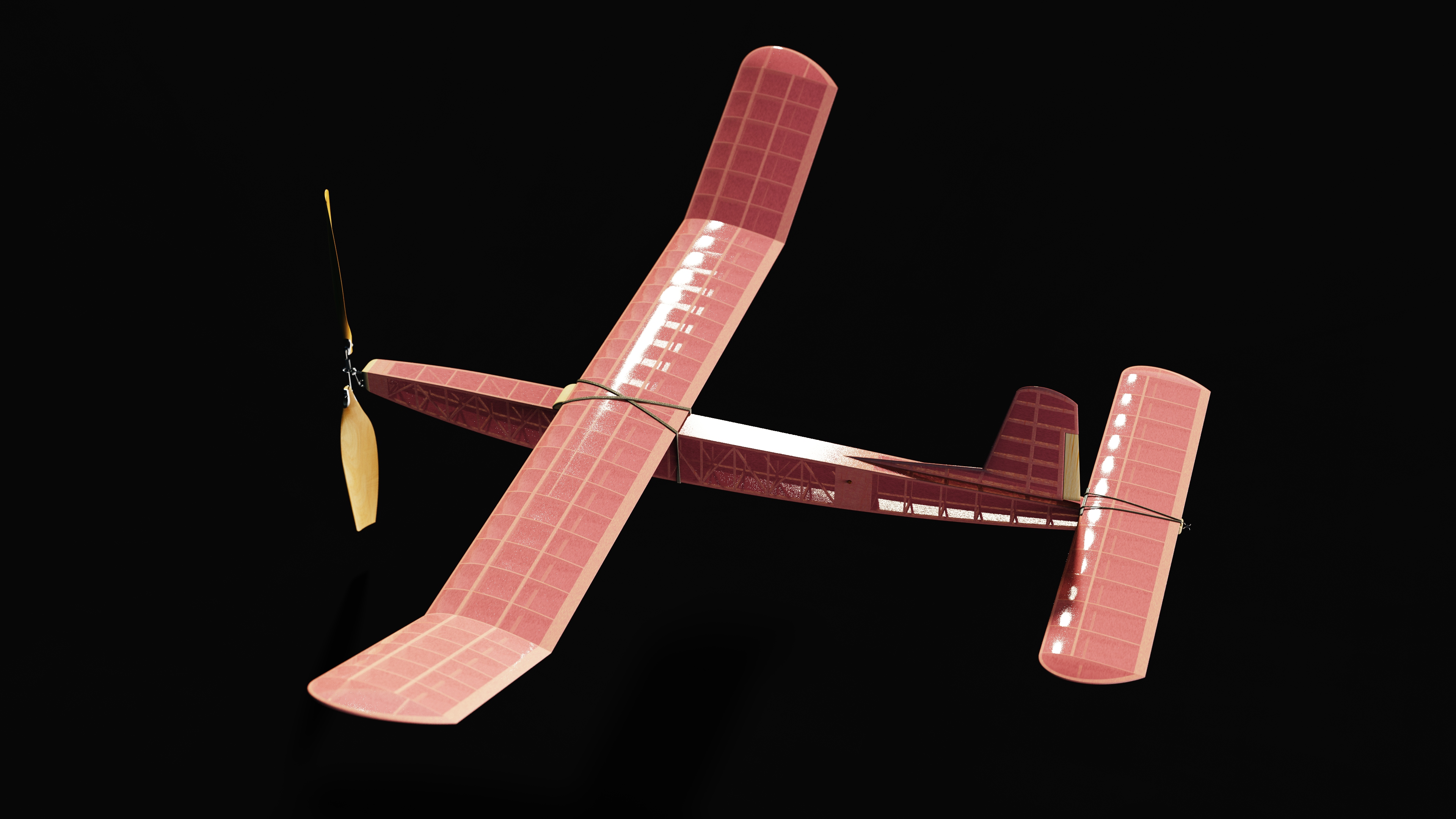 G025515-橡胶发动机飞机模型《冬奖》1966年。=飞机