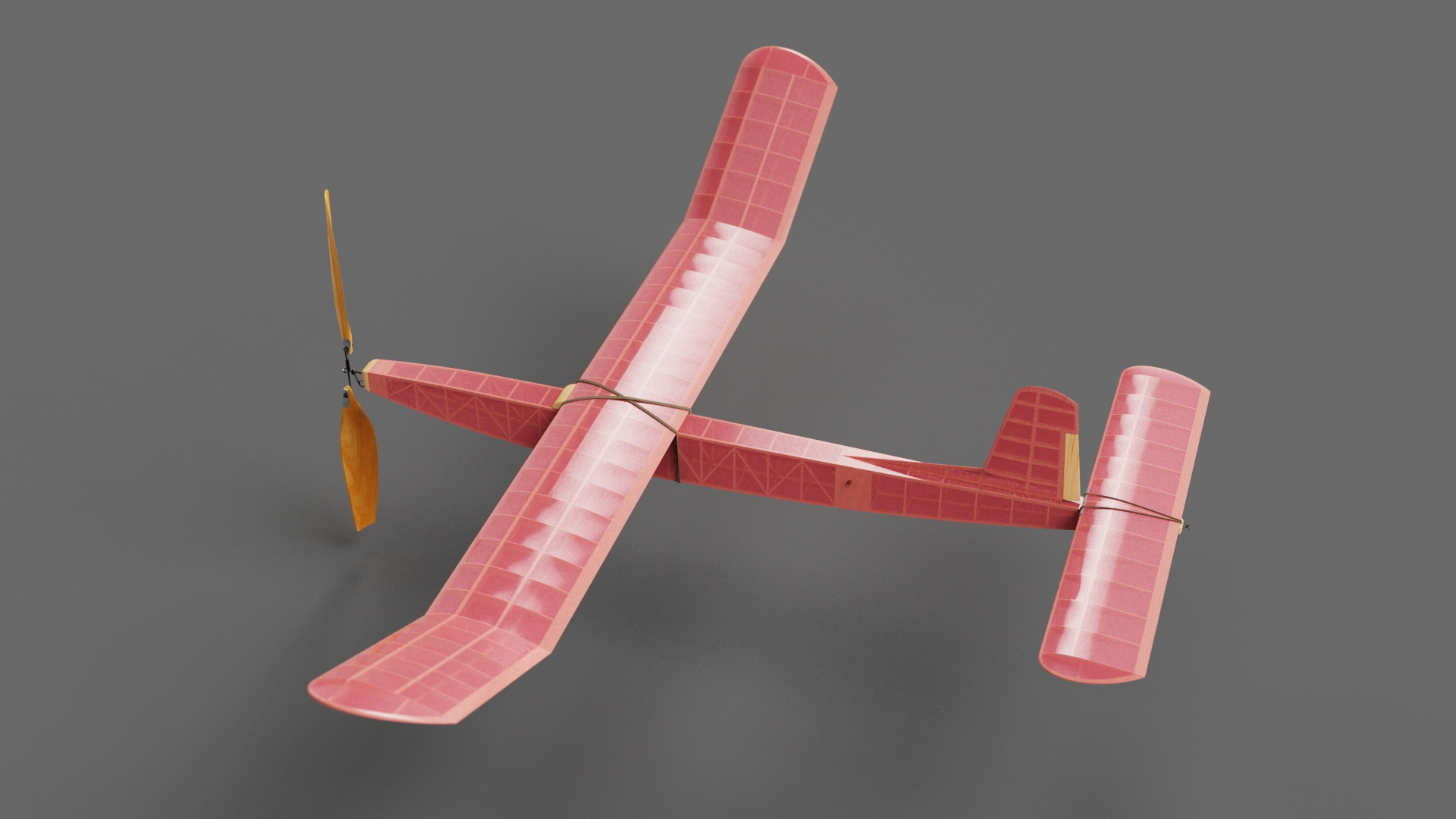 G025515-橡胶发动机飞机模型《冬奖》1966年。=飞机