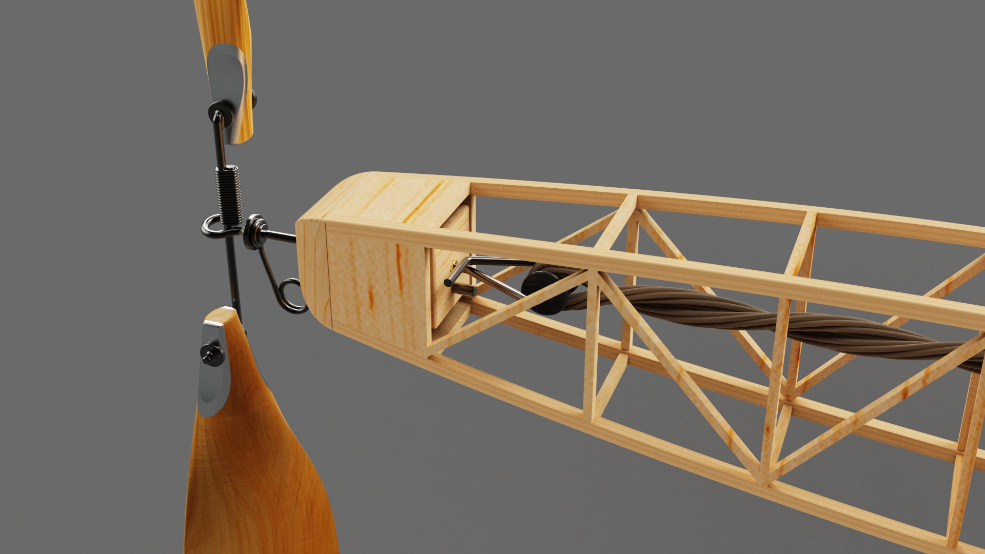 G025515-橡胶发动机飞机模型《冬奖》1966年。=飞机