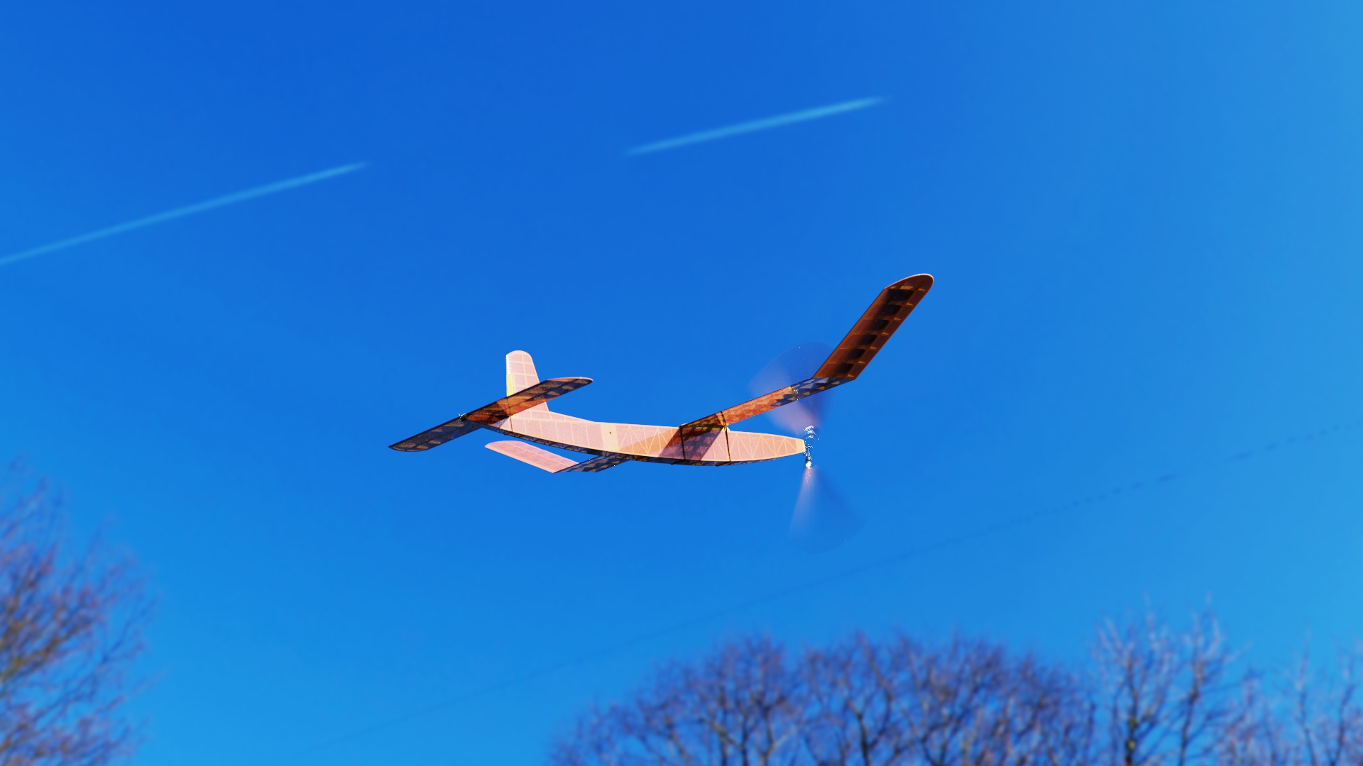 G025515-橡胶发动机飞机模型《冬奖》1966年。=飞机