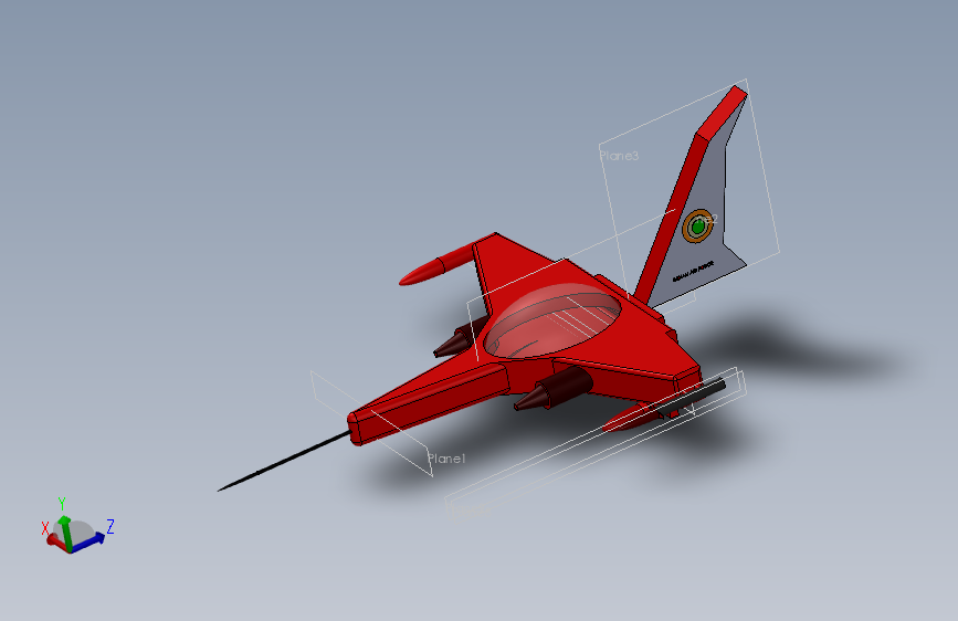 G025746-战斗机喷气式飞机（SolidWorks）=飞机