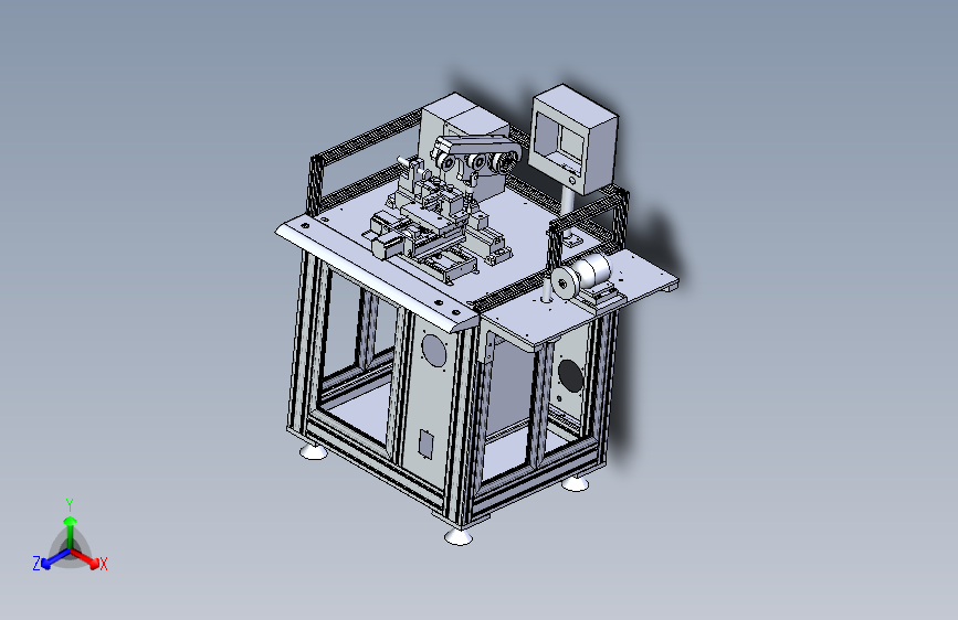 一款转子换向器精车机3D图纸