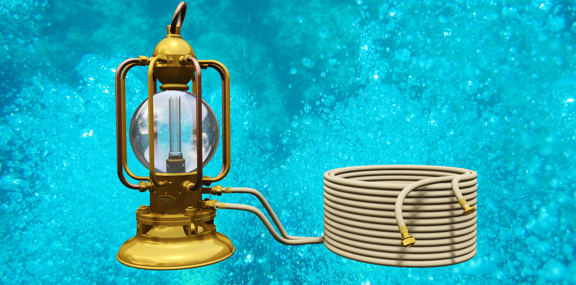 G026029-1860年的Cabirol潜艇灯=水下无人机