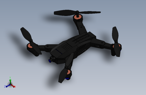 G026317-使用SOLIDWORKS设计无人机（四轮驱动器）=直升机