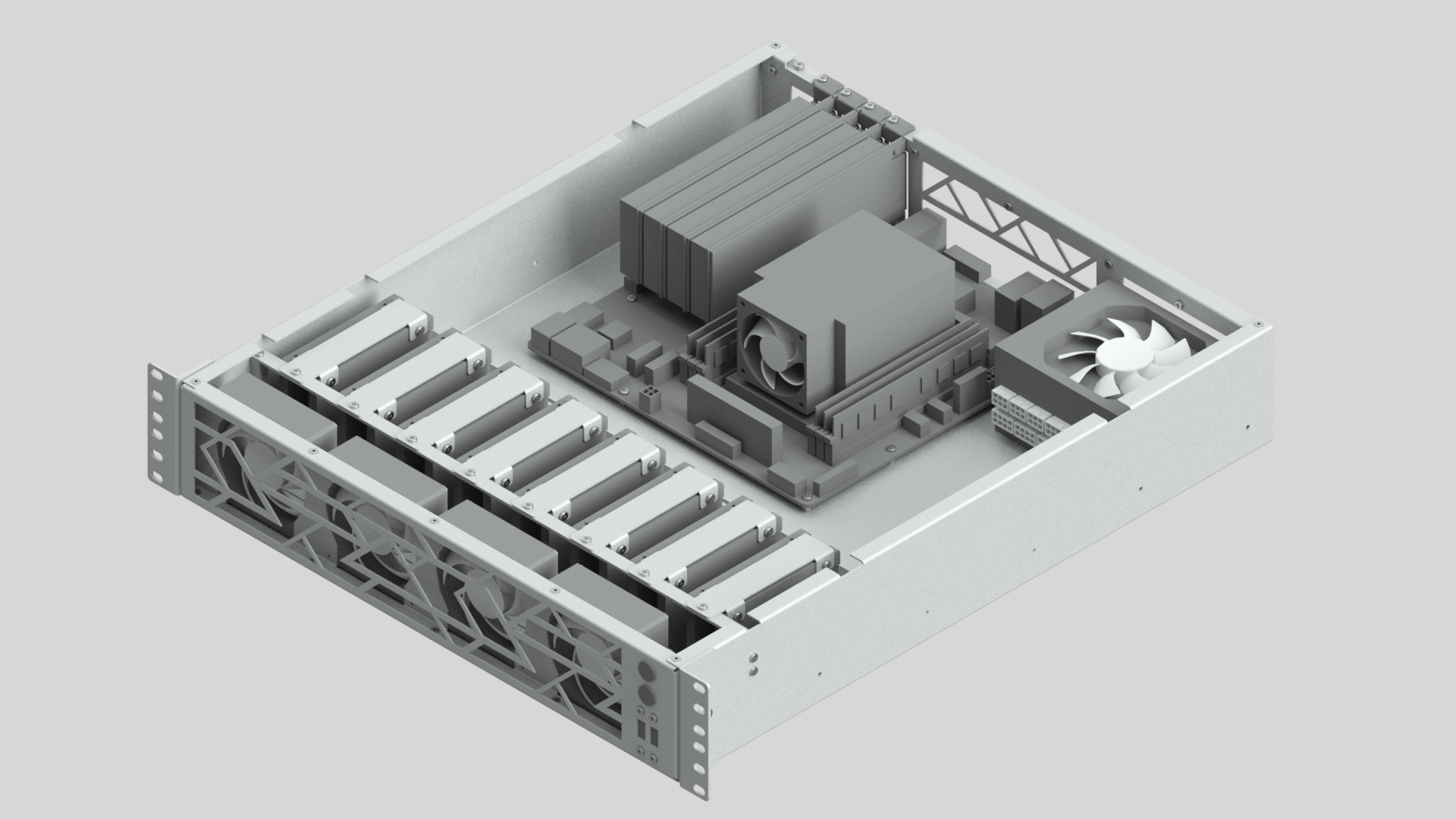 N010430-DIY 2U 机架式机箱