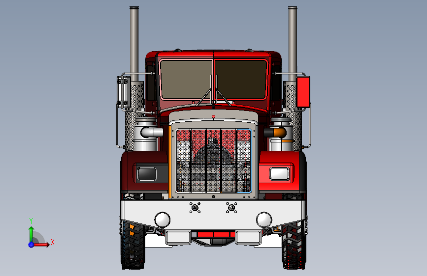 N010616- Kenworth T370 底盘 正面视图