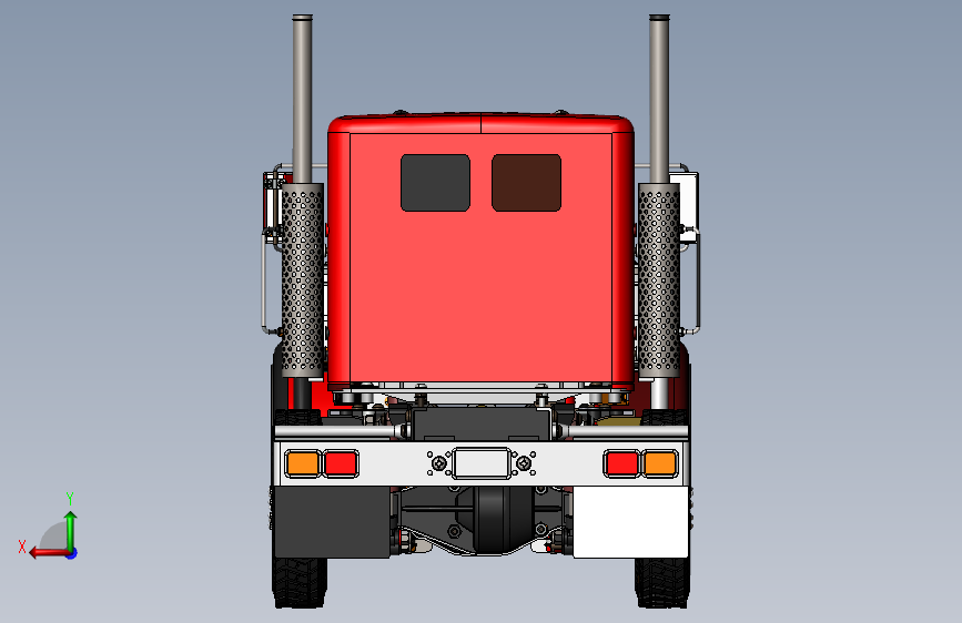 N010616- Kenworth T370 底盘 背面视图