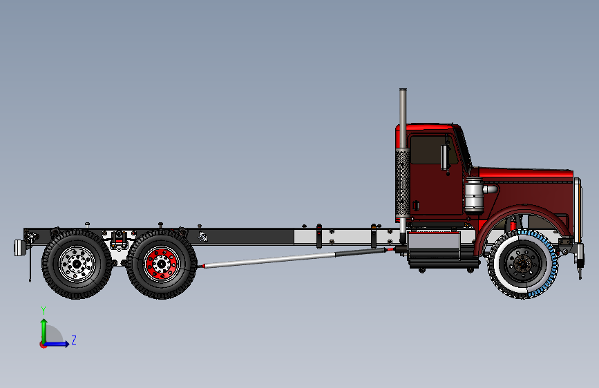 N010616- Kenworth T370 底盘 左侧视图