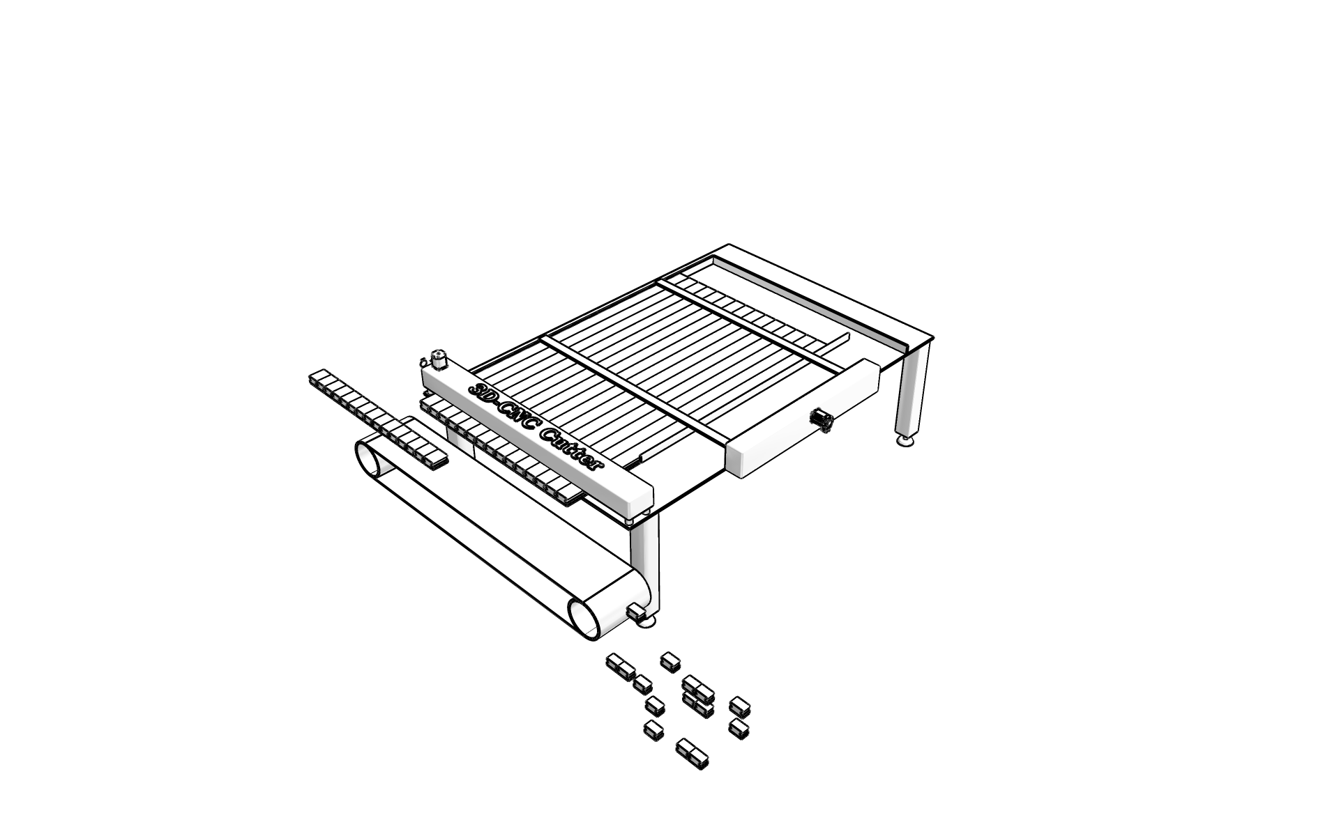G027319-3D-cnc 机器人 切割机=机器人机械臂