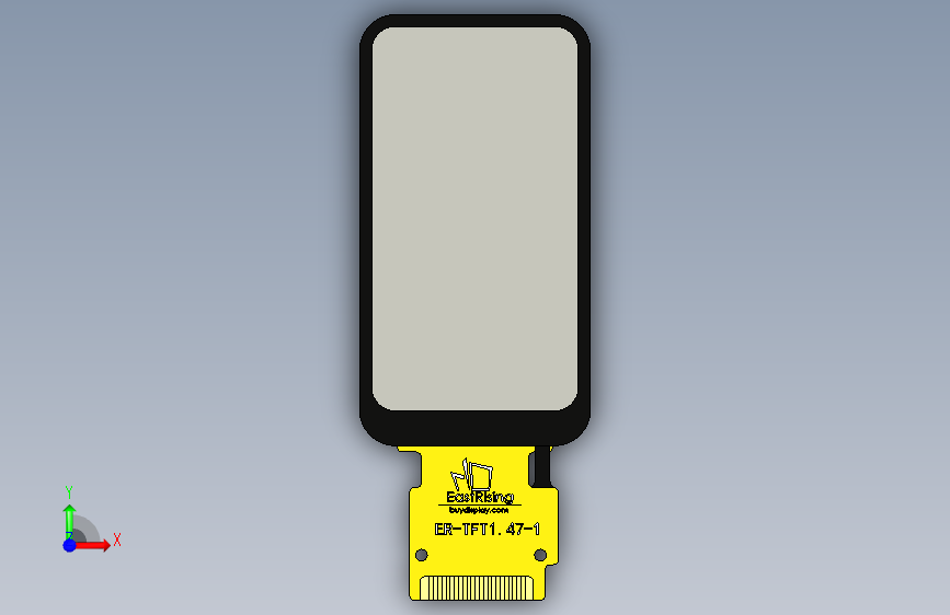 G023310-1.47英寸172x320+IPS+TFT+LCD显示SPI接口ST7789控制器=飞机 正面视图
