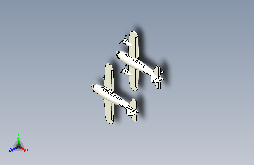 G023579-IRONCAD+2014+-+DC3+平面=飞机