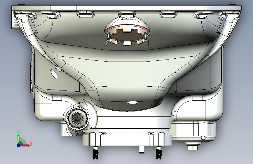 G023671-Packard+V1650-7+Merlin+下曲轴箱组件=飞机 正面视图