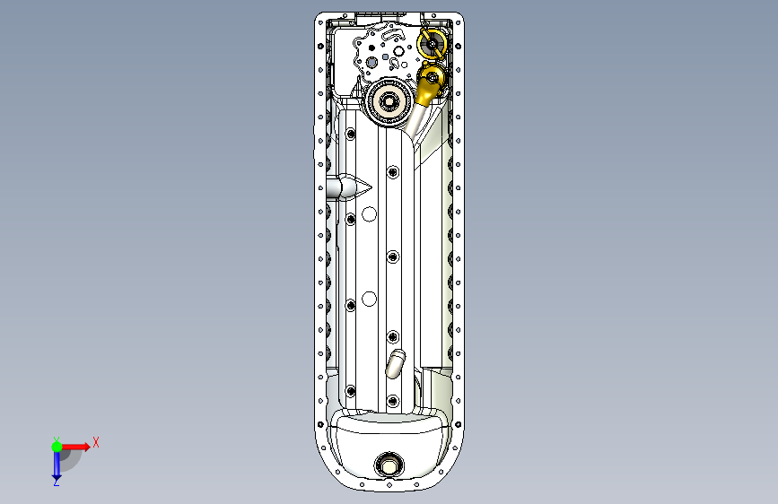 G023671-Packard+V1650-7+Merlin+下曲轴箱组件=飞机 俯视图