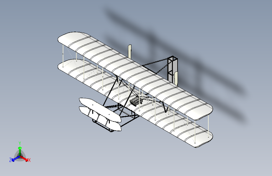 G024805-赖特传单1903+3D模型=飞机