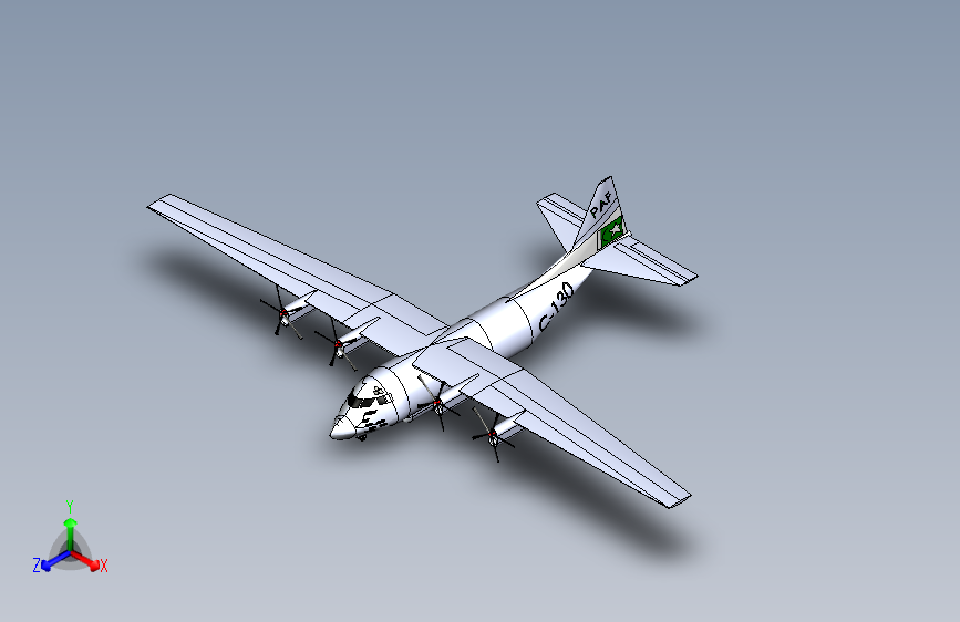 G024915-洛克希德+C-130+高尔夫运输机=飞机