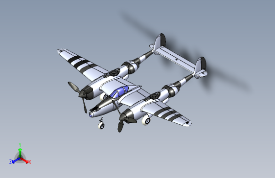 G024922-洛克希德P-38闪电=飞机