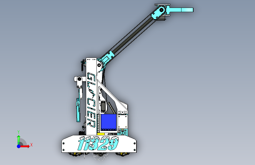 G027679-2023 FTC“ Power Play” CAD _团队11329“冰机器人” _冰川=机器人机械臂 正面视图