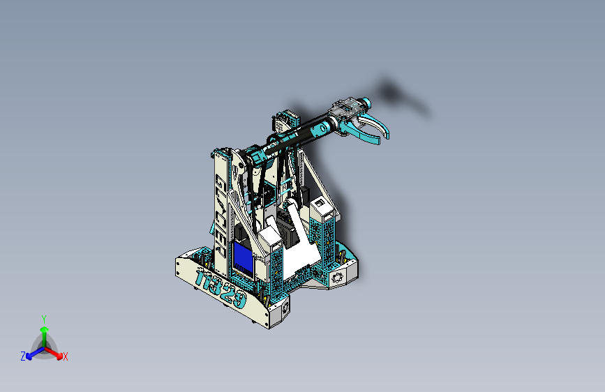 G027679-2023 FTC“ Power Play” CAD _团队11329“冰机器人” _冰川=机器人机械臂 主视图