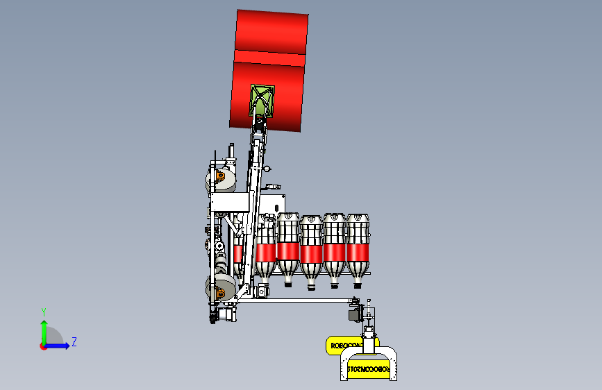 G027871-Aburobocon2019 MR1=机器人机械臂 左侧视图