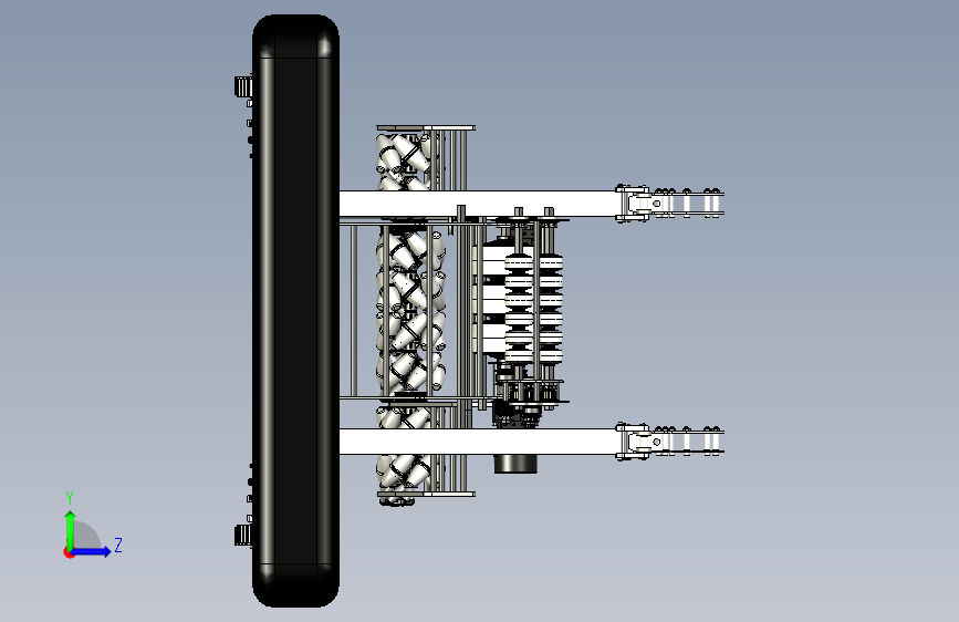 G028237-EOS 2.0 - FRC 2022 赛季外竞赛机器人=机器人机械臂 左侧视图