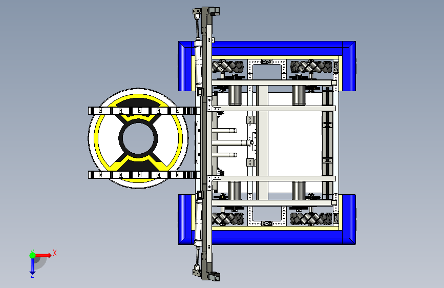 G028470-FRC 4931 深空机器人=机器人机械臂 俯视图