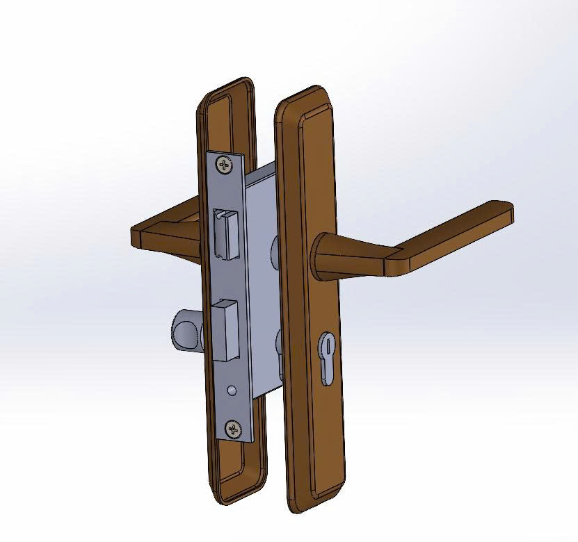 把手门锁3D模型图纸 Solidworks设计