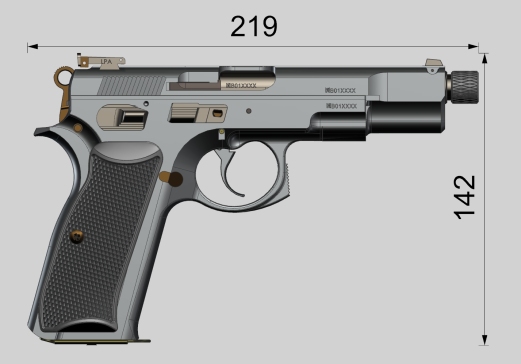 捷克造CZ-85手枪FBX、STP模型 非实物