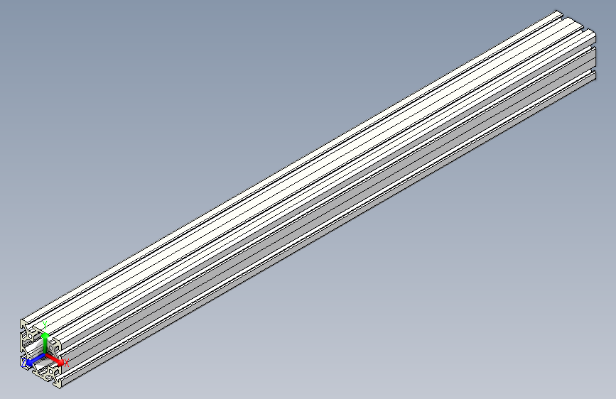 N010795-80mm X 80mm T型槽型材 - 八个开放的T型槽