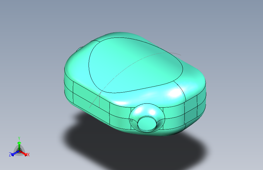 G025521-消音器_消声器+Siemens+NX+12+_+Catia+v5=飞机 主视图