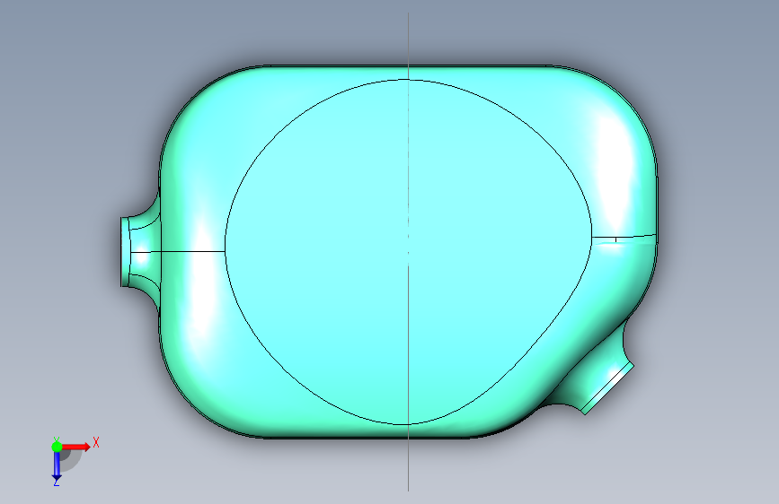 G025521-消音器_消声器+Siemens+NX+12+_+Catia+v5=飞机 俯视图