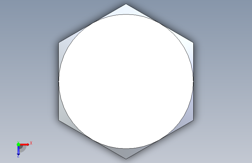 G025681-英制通用内六角螺丝+-+所有尺寸至1英寸+Solidworks+2014=飞机 俯视图