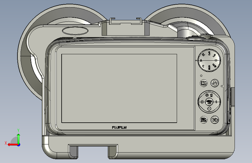 G025949-富士FinePix+Real+3D+W3数码相机=水下无人机 背面视图